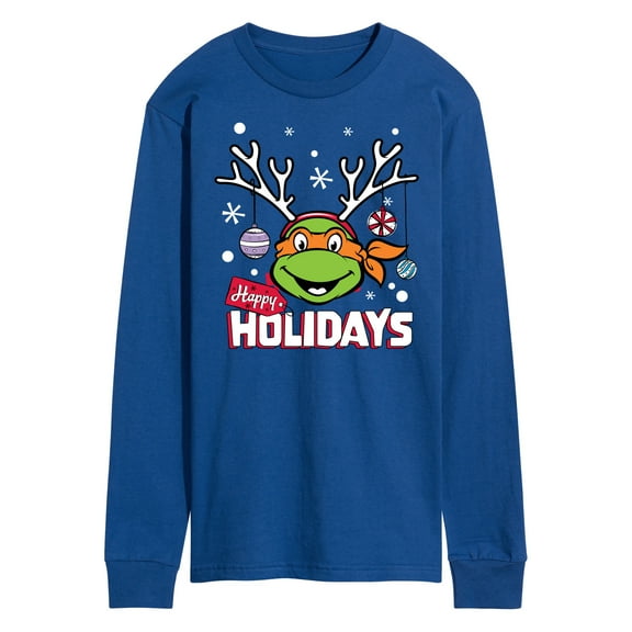 Teenage Muntant Ninja Turtles - Happy Holidays  - Men's Long Sleeve T-Shirt