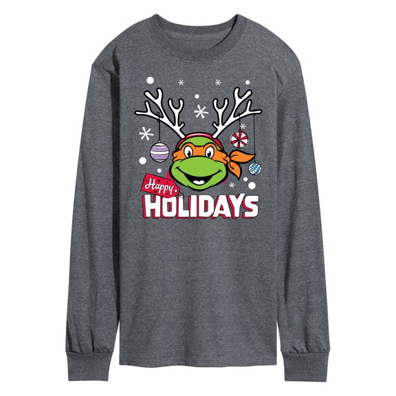 Teenage Muntant Ninja Turtles - Happy Holidays  - Men's Long Sleeve T-Shirt