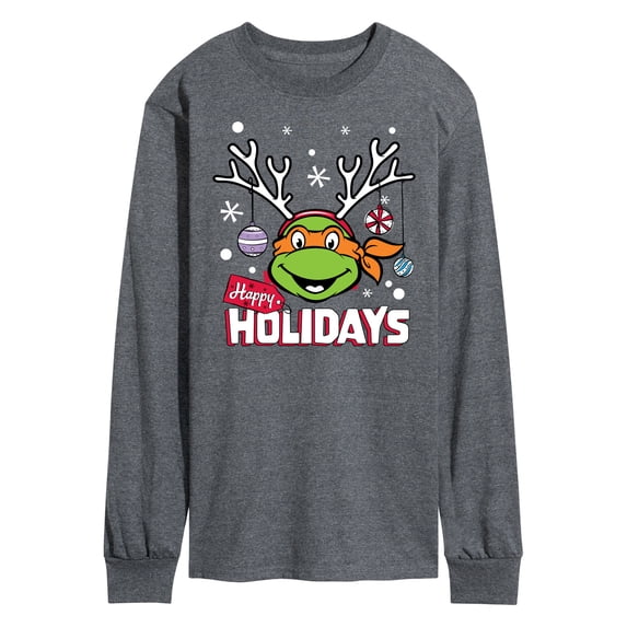 Teenage Muntant Ninja Turtles - Happy Holidays - Men's Long Sleeve T-Shirt