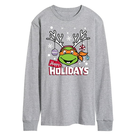 Teenage Muntant Ninja Turtles - Happy Holidays  - Men's Long Sleeve T-Shirt
