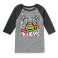 thumbnail image 1 of Teenage Muntant Ninja Turtles - Happy Holidays - Toddler And Youth Raglan Graphic T-Shirt, 1 of 4