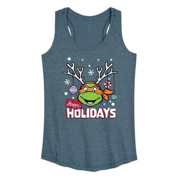 Teenage Muntant Ninja Turtles - Happy Holidays - Women's Racerback Tank Top