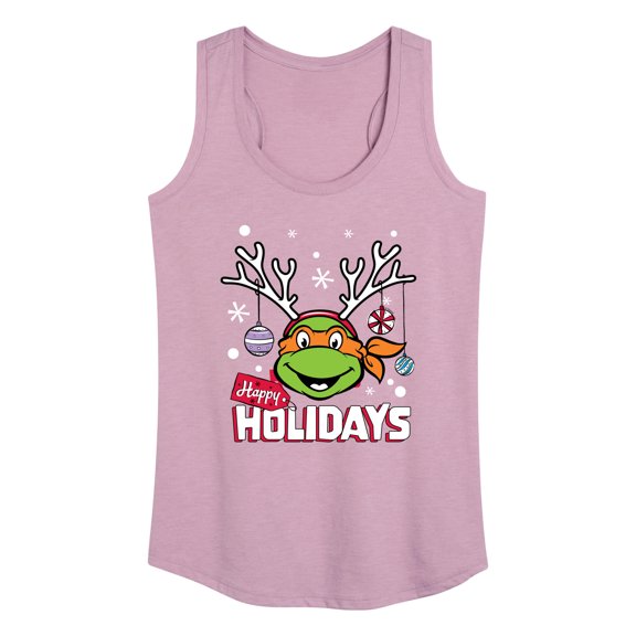 Teenage Muntant Ninja Turtles - Happy Holidays - Women's Racerback Tank Top