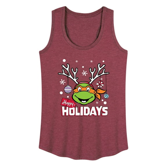 Teenage Muntant Ninja Turtles - Happy Holidays - Women's Racerback Tank Top