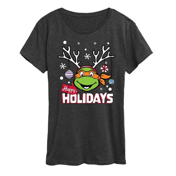 Teenage Muntant Ninja Turtles - Happy Holidays - Women's Short Sleeve Graphic T-Shirt
