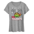 thumbnail image 1 of Teenage Muntant Ninja Turtles - Happy Holidays - Women's Short Sleeve Graphic T-Shirt, 1 of 5