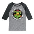 thumbnail image 1 of Teenage Muntant Ninja Turtles - Have A Turtley Awesome Holiday - Toddler And Youth Raglan Graphic T-Shirt, 1 of 4