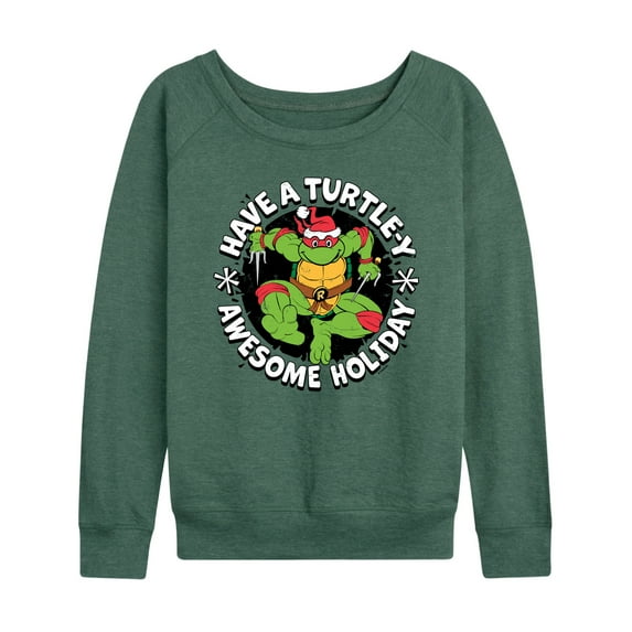 Teenage Muntant Ninja Turtles - Have A Turtley Awesome Holiday - Women's Lightweight French Terry Long Sleeve Shirt