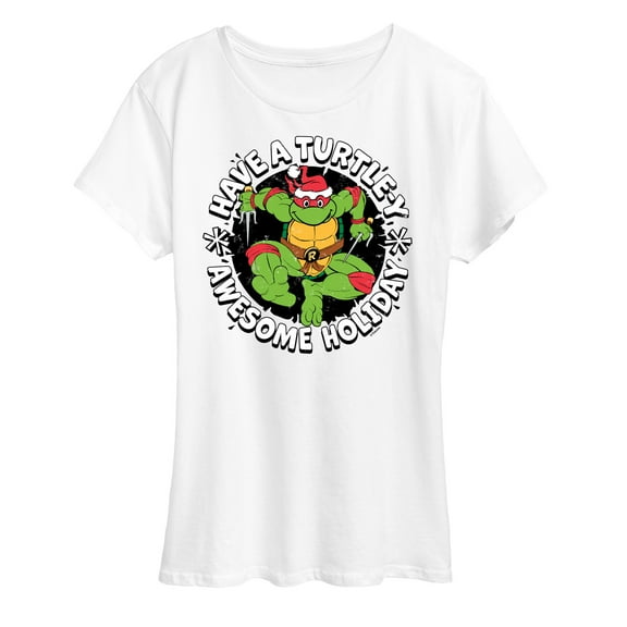 Teenage Muntant Ninja Turtles - Have A Turtley Awesome Holiday - Women's Short Sleeve Graphic T-Shirt