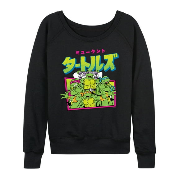 Teenage Muntant Ninja Turtles - Kanji - Women's French Terry Long Sleeve Shirt