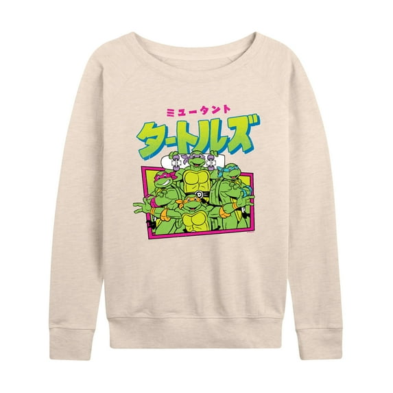 Teenage Muntant Ninja Turtles - Kanji - Women's French Terry Long Sleeve Shirt