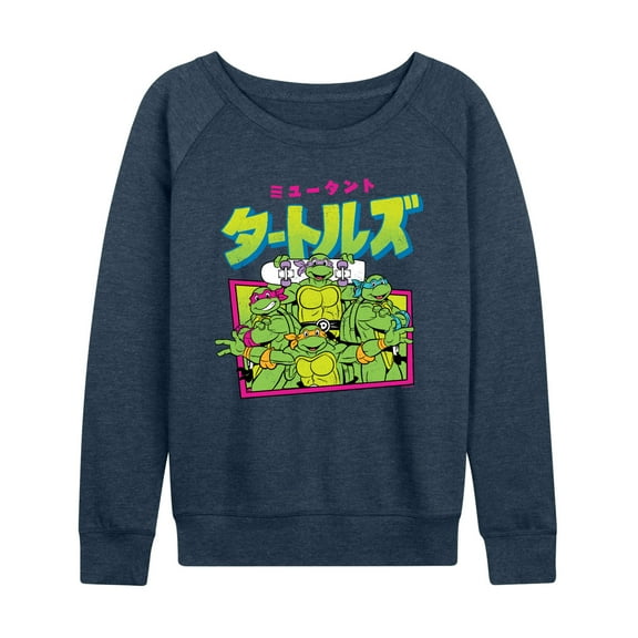Teenage Muntant Ninja Turtles - Kanji - Women's French Terry Long Sleeve Shirt