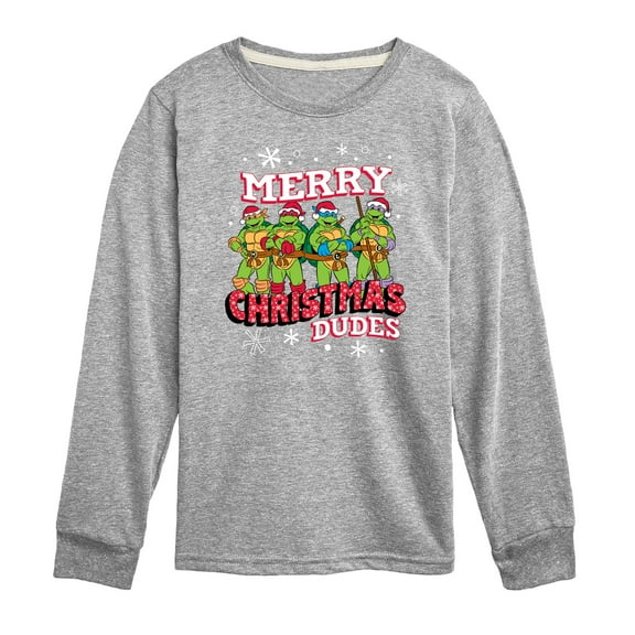 Teenage Muntant Ninja Turtles - Merry Christmas Dude - Toddler And Youth Long Sleeve Graphic T-Shirt