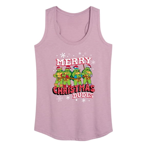 Teenage Muntant Ninja Turtles - Merry Christmas Dude - Women's Racerback Tank Top