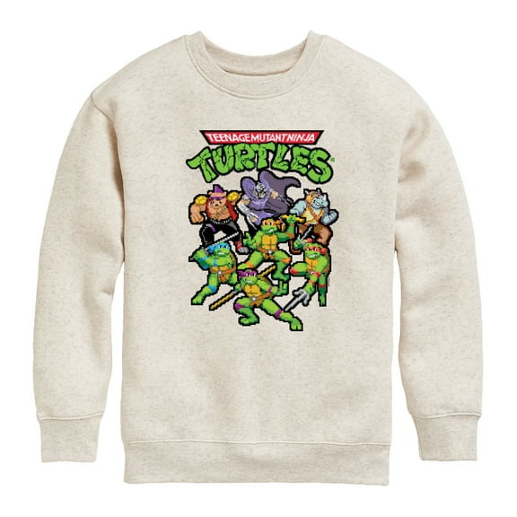 Teenage Muntant Ninja Turtles - Pixel Gaming Group - Toddler And Youth Crewneck Fleece Sweatshirt