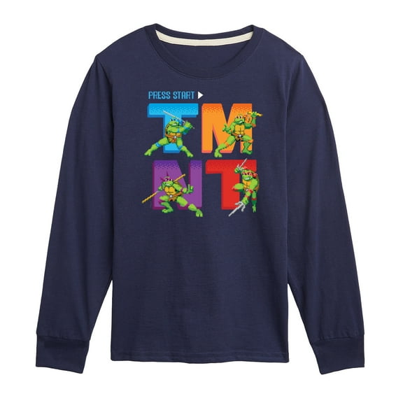 Teenage Muntant Ninja Turtles - Press Start Grid  - Toddler And Youth Long Sleeve Graphic T-Shirt