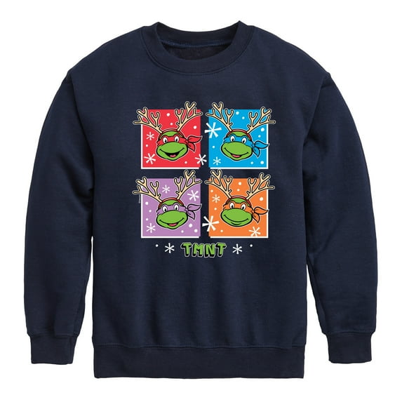 Teenage Muntant Ninja Turtles - Reindeer Turtles - Toddler And Youth Crewneck Fleece Sweatshirt
