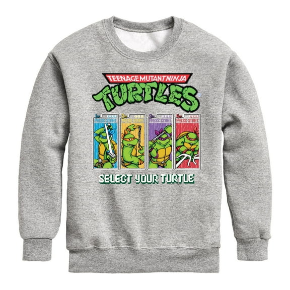 Teenage Muntant Ninja Turtles - Select Your Turtle Video Game - Toddler And Youth Crewneck Fleece Sweatshirt