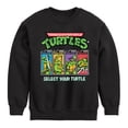 thumbnail image 1 of Teenage Muntant Ninja Turtles - Select Your Turtle Video Game - Toddler And Youth Crewneck Fleece Sweatshirt, 1 of 5