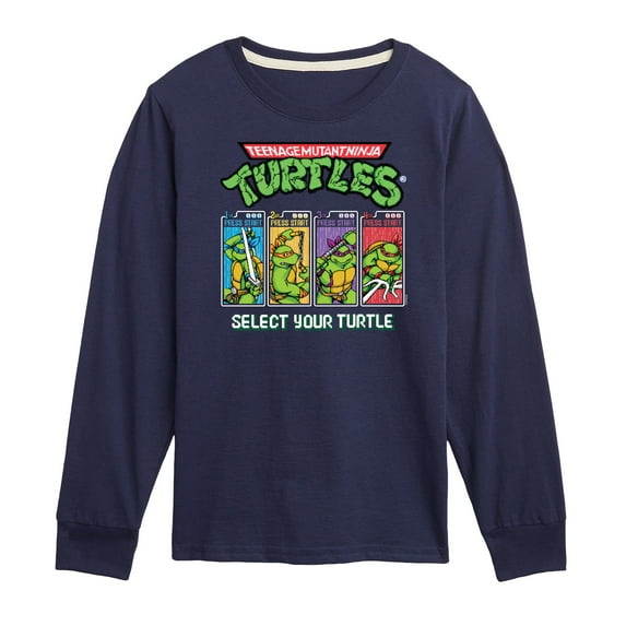 Teenage Muntant Ninja Turtles - Select Your Turtle Video Game - Toddler And Youth Long Sleeve Graphic T-Shirt