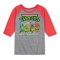 thumbnail image 1 of Teenage Muntant Ninja Turtles - Select Your Turtle Video Game - Toddler And Youth Raglan Graphic T-Shirt, 1 of 6