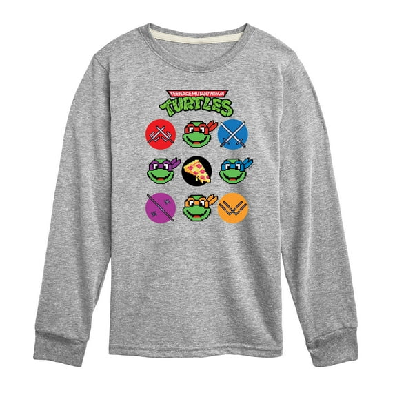 Teenage Muntant Ninja Turtles - Turtles Grid - Toddler And Youth Long Sleeve Graphic T-Shirt