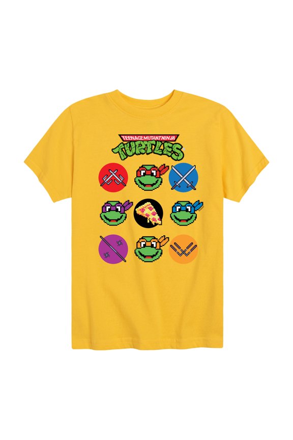 Teenage Muntant Ninja Turtles - Turtles Grid - Toddler And Youth Short Sleeve Graphic T-Shirt
