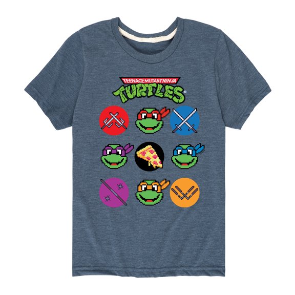 Teenage Muntant Ninja Turtles - Turtles Grid - Toddler And Youth Short Sleeve Graphic T-Shirt