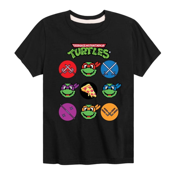 Teenage Muntant Ninja Turtles - Turtles Grid - Toddler And Youth Short Sleeve Graphic T-Shirt
