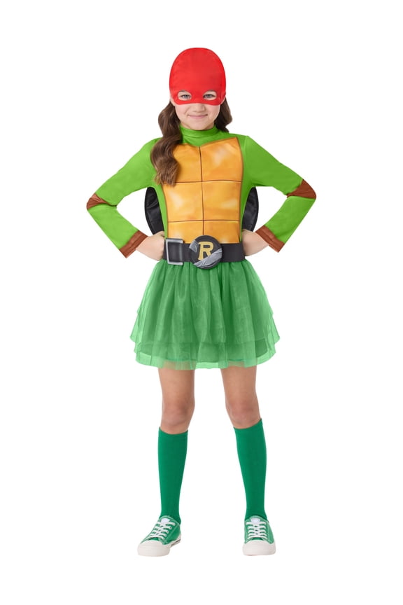 Halloween Teenage Mutant Ninja Turtles Girls Costume Dress Set, 4 Piece, Size M