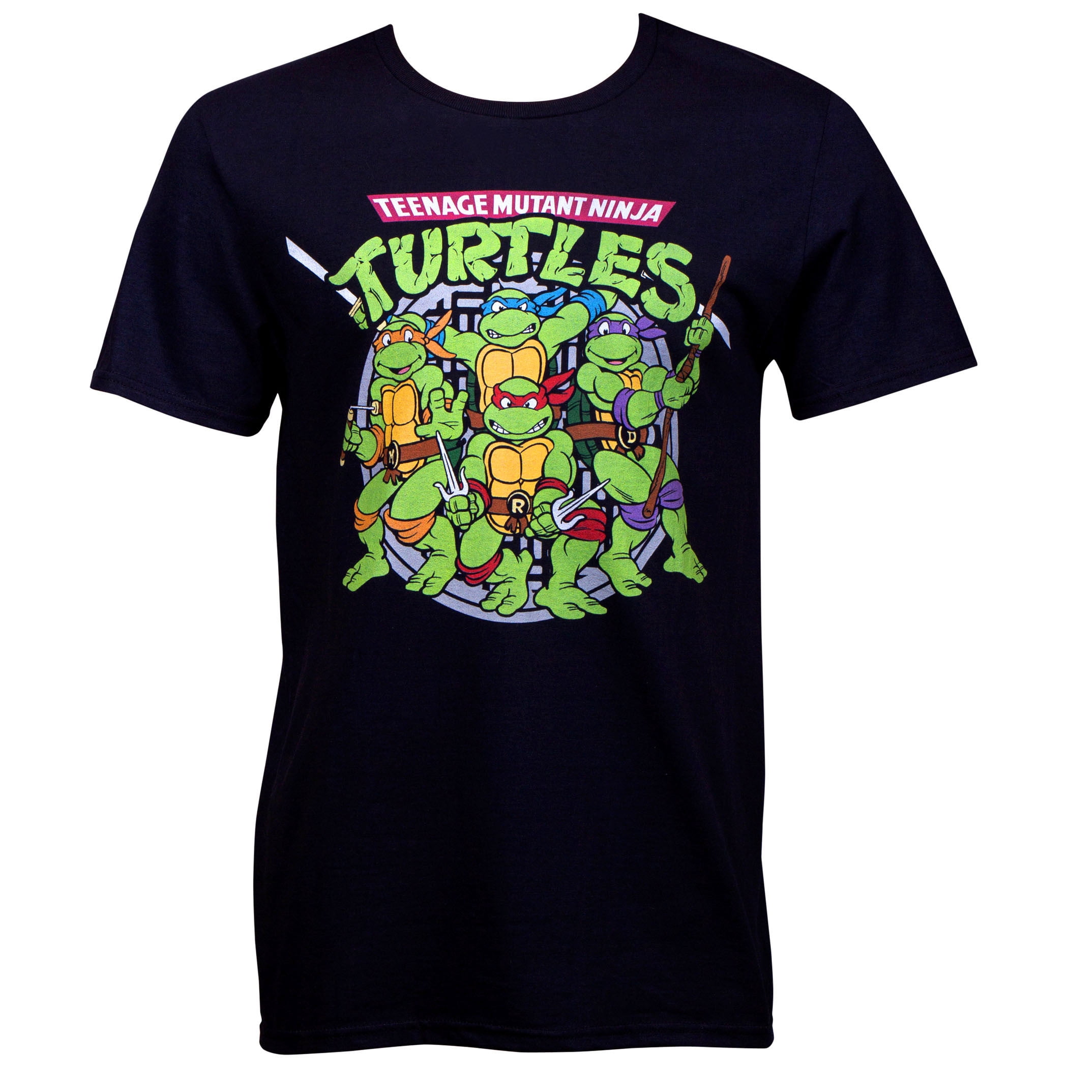 Teenage Mutant Ninja Turtles Men's Hero Circle T-Shirt Black