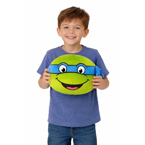 Teenage Mutant Ninja Turtle Leo Blue Nickelodeon Kids Round Plush Cloud Pillow