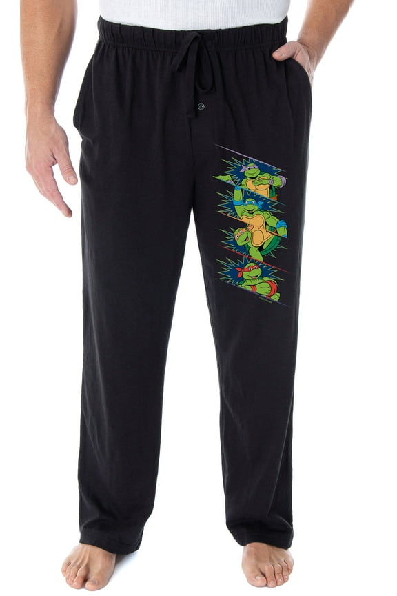 Teenage Mutant Ninja Turtle Men's 4 Character Panel Loungewear Pajama Pants