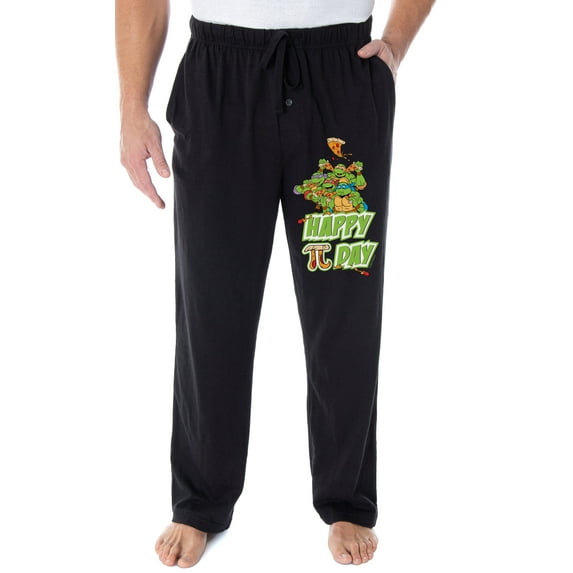Teenage Mutant Ninja Turtle Men's Happy Pi Day Pizza Loungewear Pajama Pants