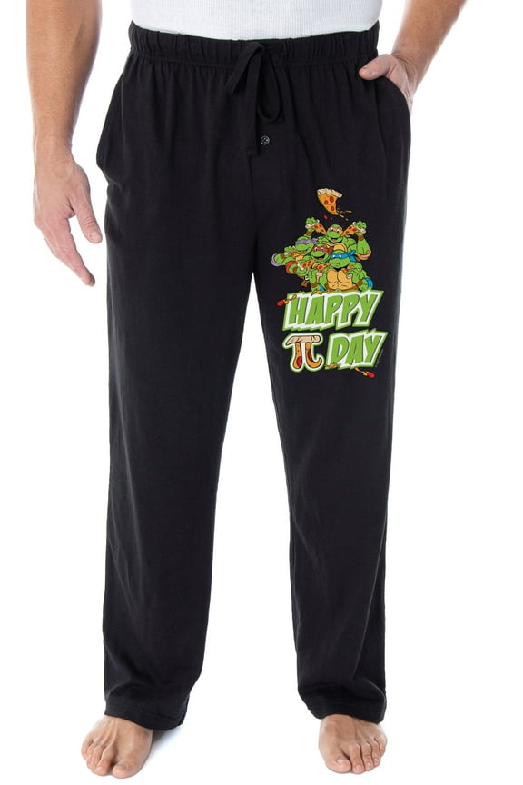 Teenage Mutant Ninja Turtle Men's Happy Pi Day Pizza Loungewear Pajama Pants