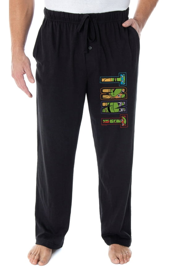 Teenage Mutant Ninja Turtle Men's TMNT Characters In Logo Pajama Pants