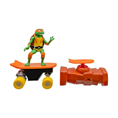 Teenage Mutant Ninja Turtle Michelangelo Half Pipe RC Vehicle Movie Edition Ages 5+ - Skate + Performs Tricks - 2.4GHz RC Controller