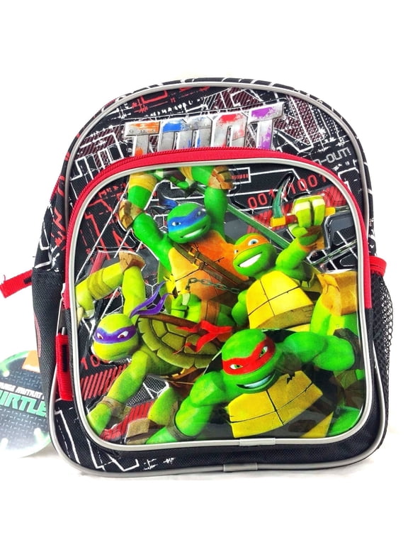 Teenage Mutant Ninja Turtles 10" Canvas Black & Red School Backpack