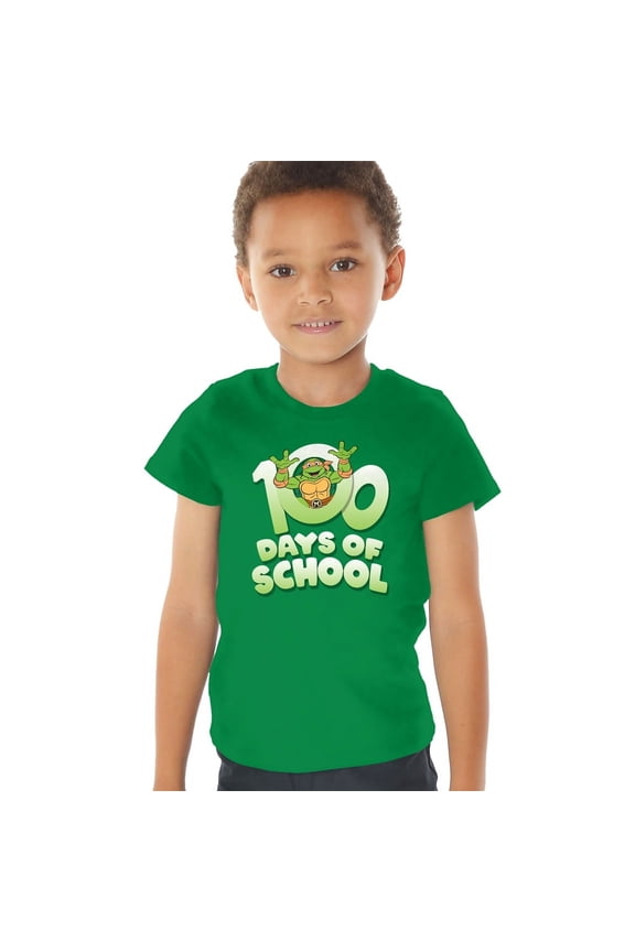 100 Days of School Kids T Shirt (3) for Toddler Boys and Girls, Kelly Green