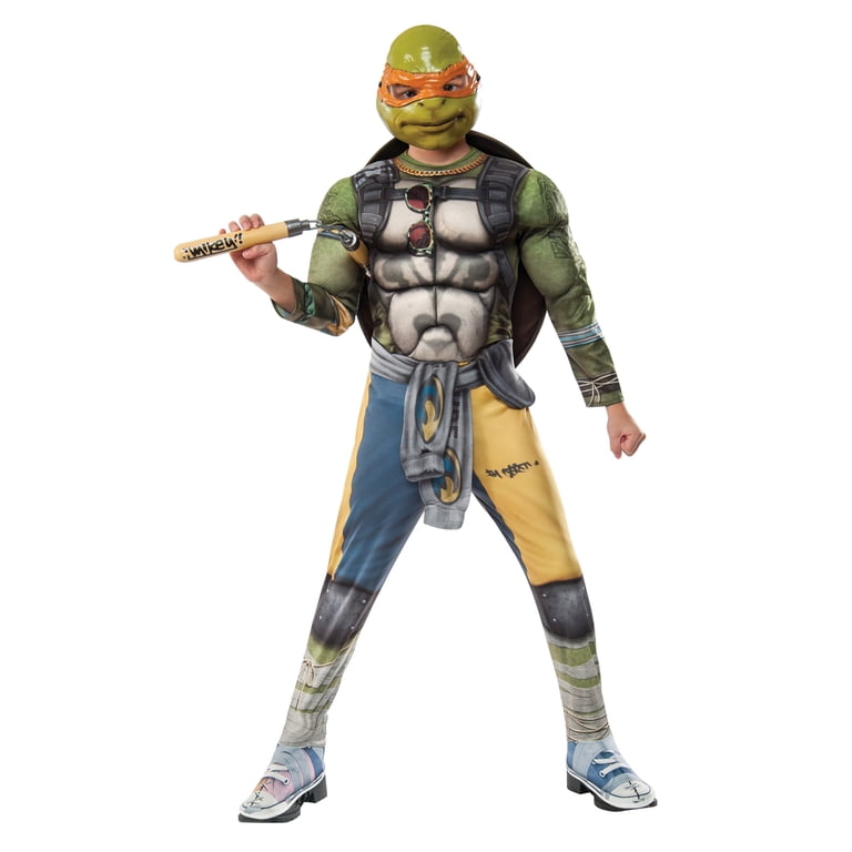 Masque Bonnet Tricoté Ninja Turtles Leonardo - Halloween, Taille Unique, Vert, Coton