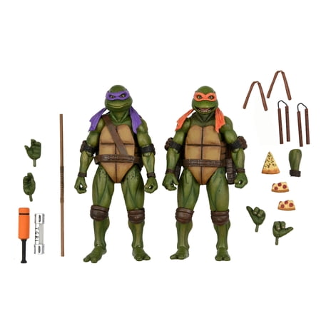Teenage Mutant Ninja Turtles 2: Secret of the Ooze – 7” Scale Action Figure – Donatello & Michelangelo 2 -Pack