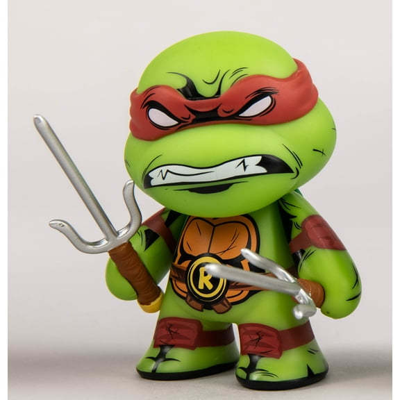 Kidrobot Teenage Mutant Ninja Turtles: Raphael Turtle, with Stylish Window Box (3"), Including Signature Weapon