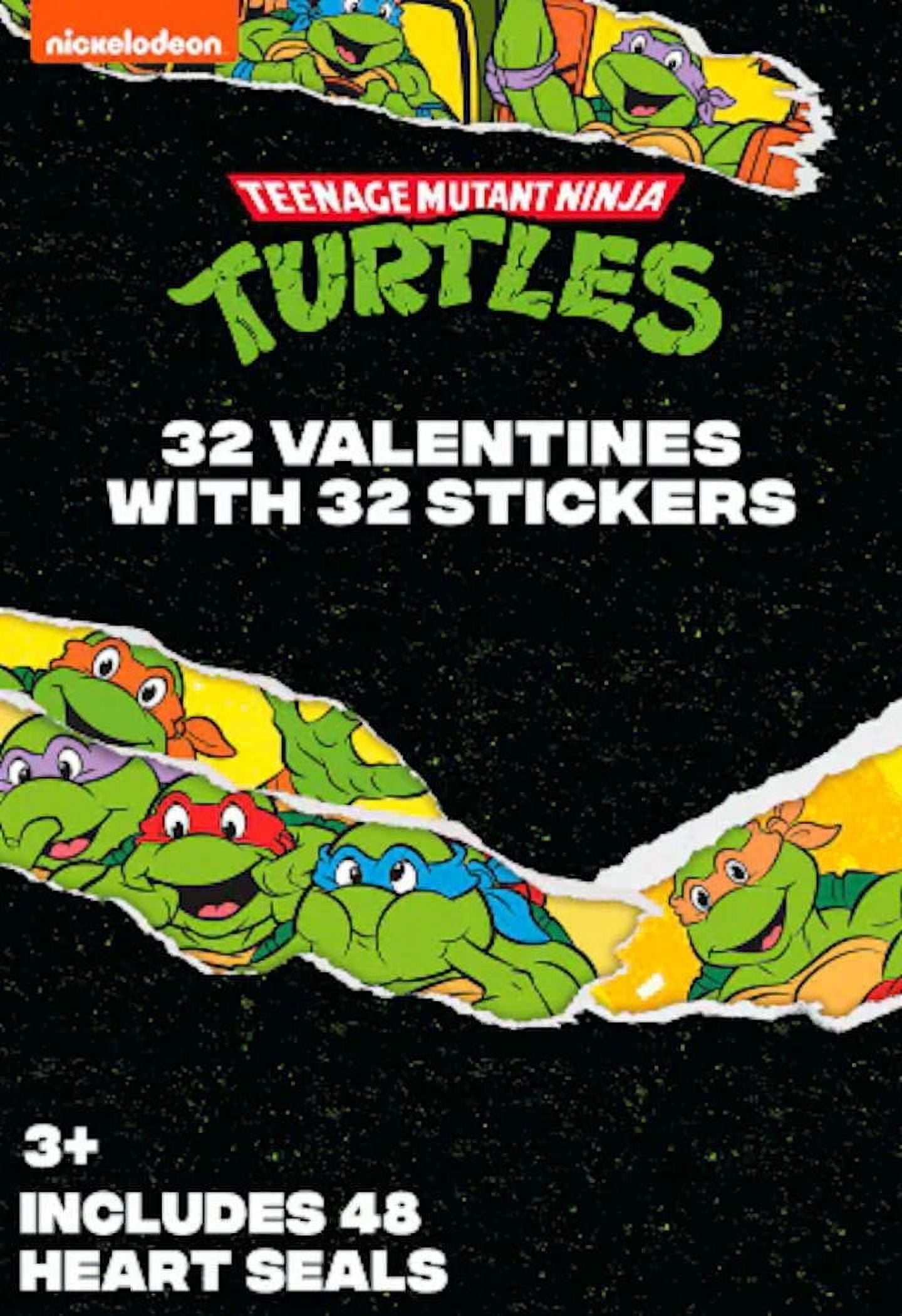 Teenage Mutant Ninja Turtles 32 Valentines Cards with Stickers