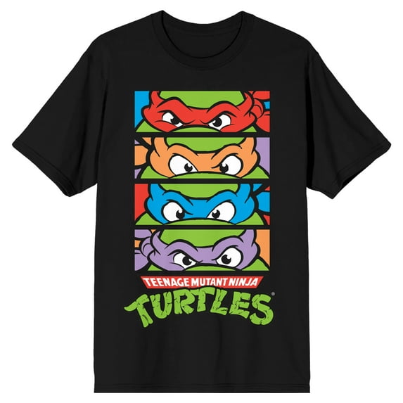 Teenage Mutant Ninja Turtles 4 Panel Black T-Shirt Large
