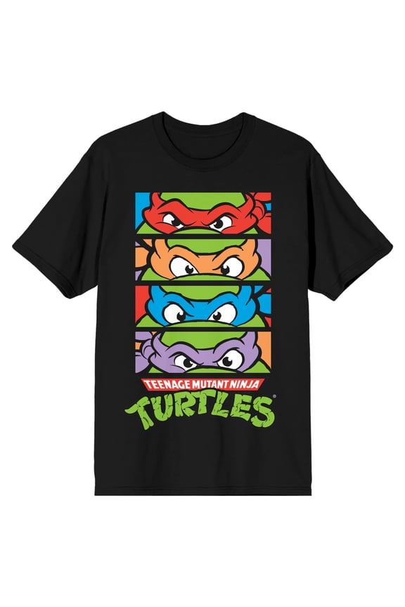 Teenage Mutant Ninja Turtles 4 Panel Black T-Shirt Medium