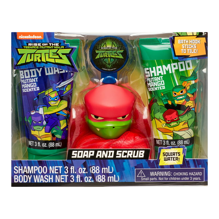Teenage Mutant Ninja Turtles Shampoo Soap & Scrub Boys Gift Bath Set Body  Wash