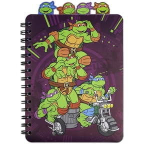 Inkology: 4 Tab Journal: Teenage Mutant Ninja Turtles - 160 Dot Pages, TMNT Spiral Notebook, Character Dividers, Writing-Notes-Dreams-Doodles, Kids 3+