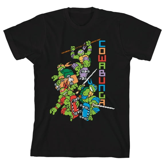 Teenage Mutant Ninja Turtles 8-Bit Cowabunga Boys T-shirt-X-Small