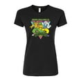 thumbnail image 1 of Teenage Mutant Ninja Turtles - 80S Bebop Rocksteady - Juniors Fitted Graphic T-Shirt, 1 of 5