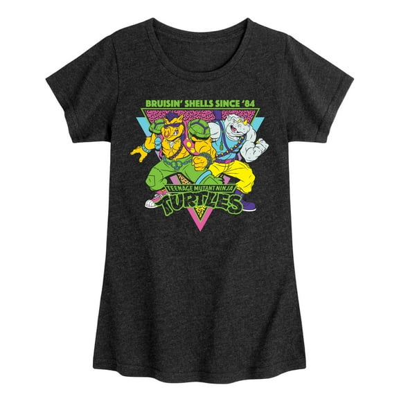 Teenage Mutant Ninja Turtles - 80s Bebop Rocksteady - Toddler & Youth Girls Short Sleeve Graphic T-Shirt